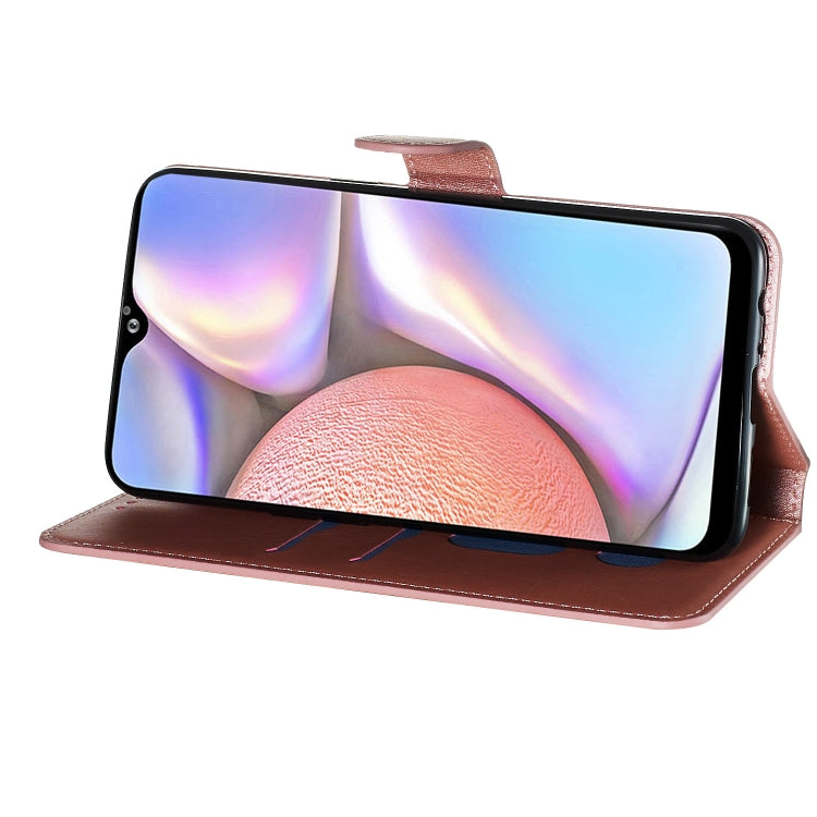 For Galaxy A10s Solid Color Buckle Horizontal Flip Leather Case with Wallet & Holder & Card Slots