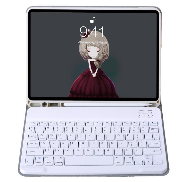 A06B Ultra-thin Detachable Bluetooth Keyboard Leather Case with Pen Slot & Holder for iPad mini 6 / mini 7