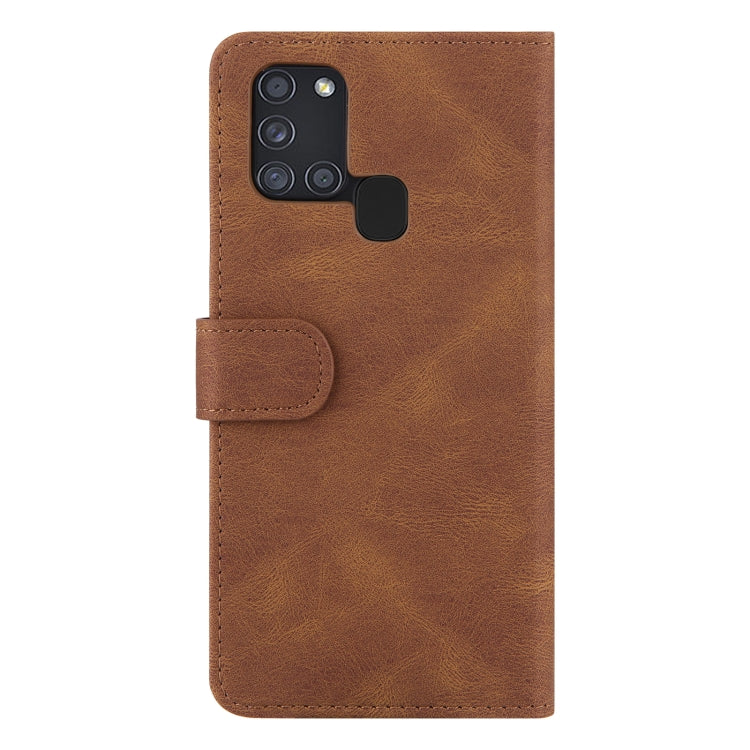 For Samsung Galaxy A21s Reverse Buckle Horizontal Flip PU Leather Case with Holder & Card Slot & Wallet