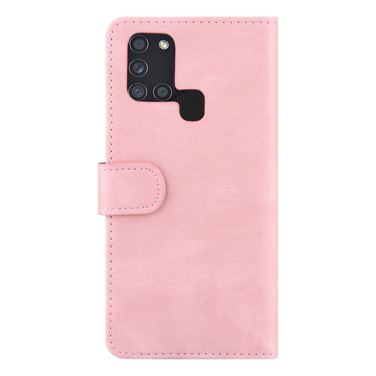 For Samsung Galaxy A21s Reverse Buckle Horizontal Flip PU Leather Case with Holder & Card Slot & Wallet