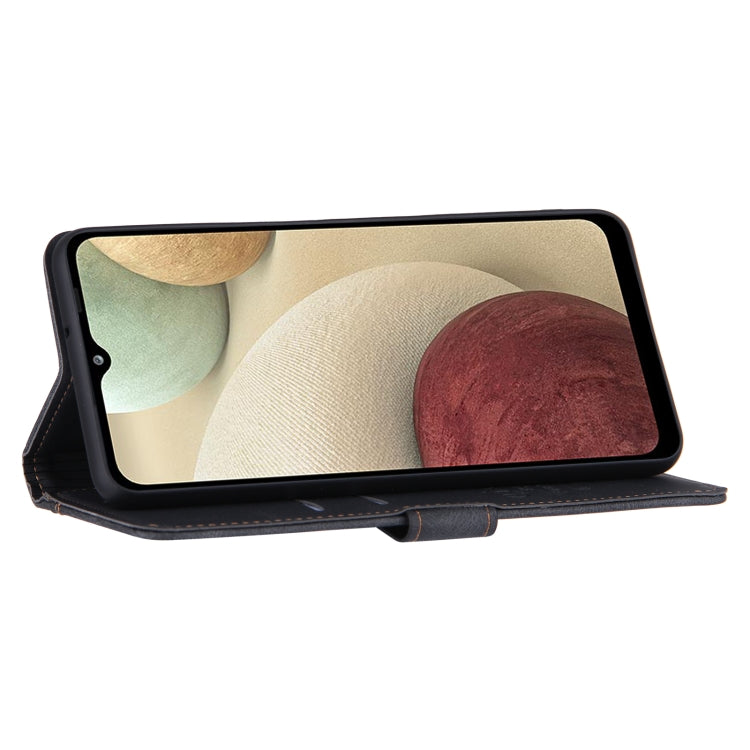 For Samsung Galaxy A22 4G Reverse Buckle Horizontal Flip PU Leather Case with Holder & Card Slot & Wallet