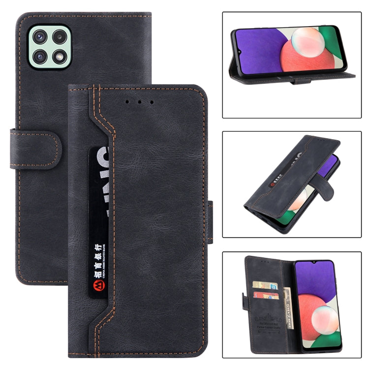 For Samsung Galaxy A22 5G Reverse Buckle Horizontal Flip PU Leather Case with Holder & Card Slot & Wallet