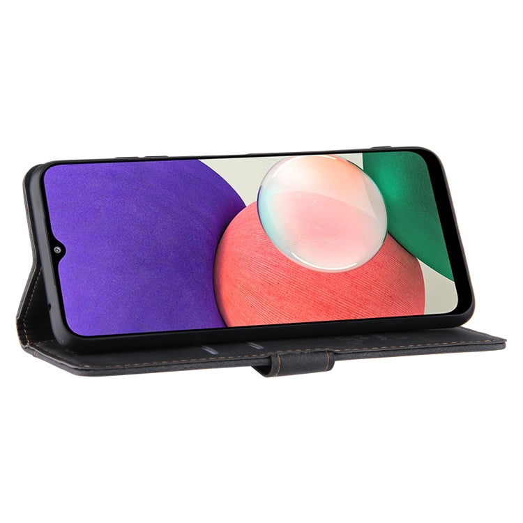 For Samsung Galaxy A22 5G Reverse Buckle Horizontal Flip PU Leather Case with Holder & Card Slot & Wallet