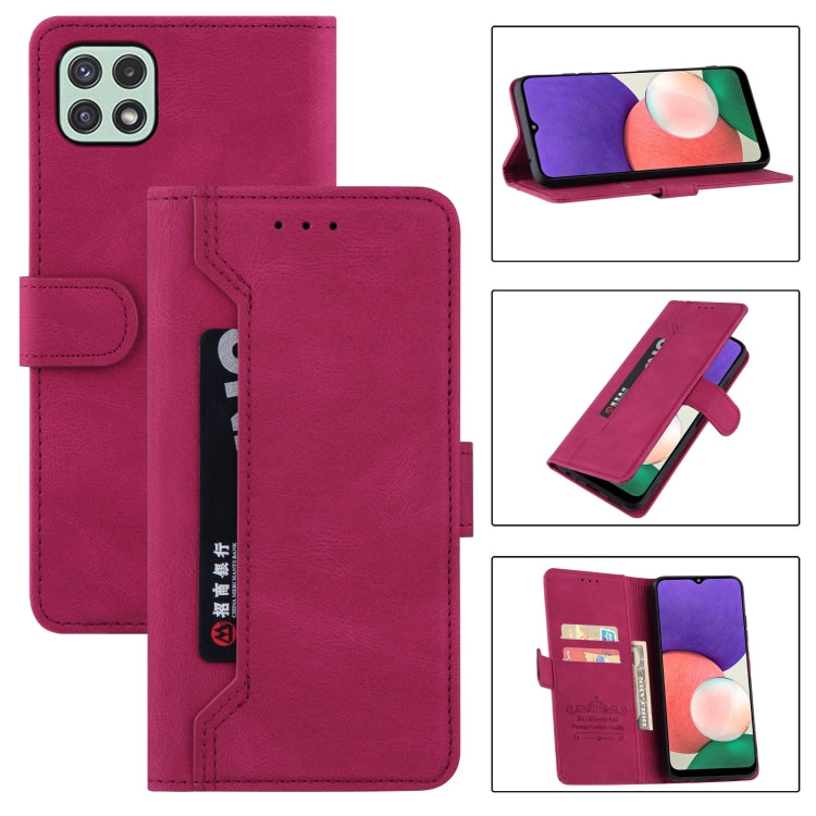 For Samsung Galaxy A22 5G Reverse Buckle Horizontal Flip PU Leather Case with Holder & Card Slot & Wallet
