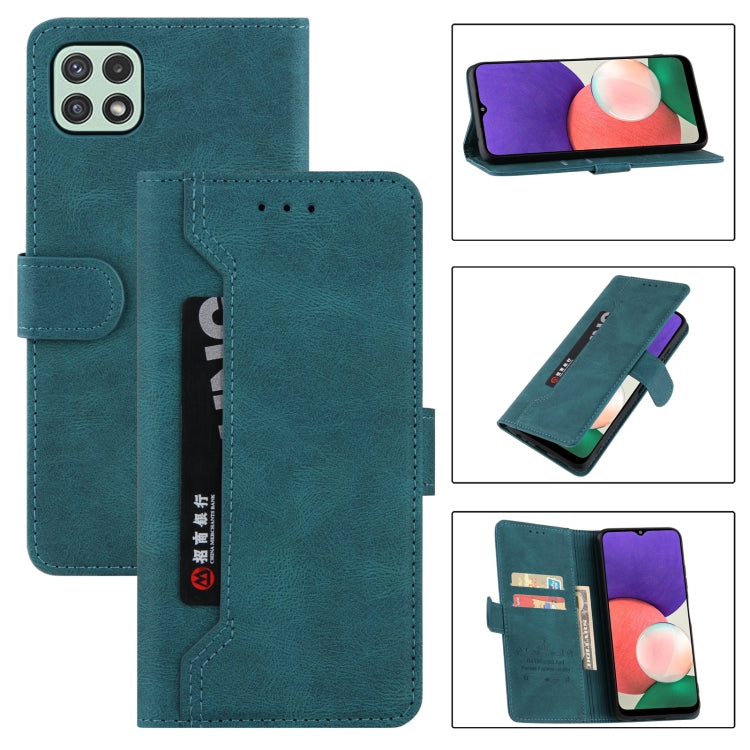 For Samsung Galaxy A22 5G Reverse Buckle Horizontal Flip PU Leather Case with Holder & Card Slot & Wallet