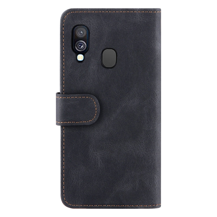 For Samsung Galaxy A40 Reverse Buckle Horizontal Flip PU Leather Case with Holder & Card Slot & Wallet