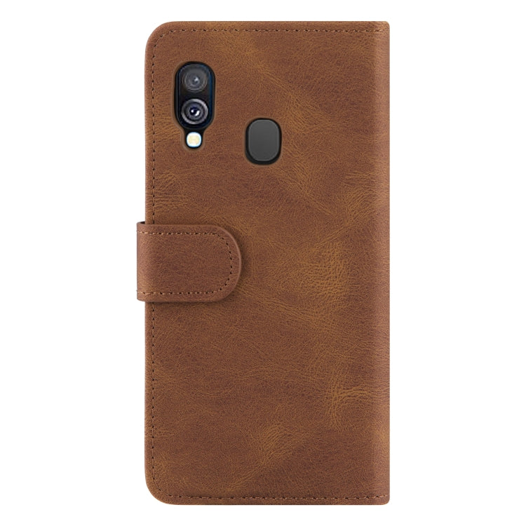For Samsung Galaxy A40 Reverse Buckle Horizontal Flip PU Leather Case with Holder & Card Slot & Wallet