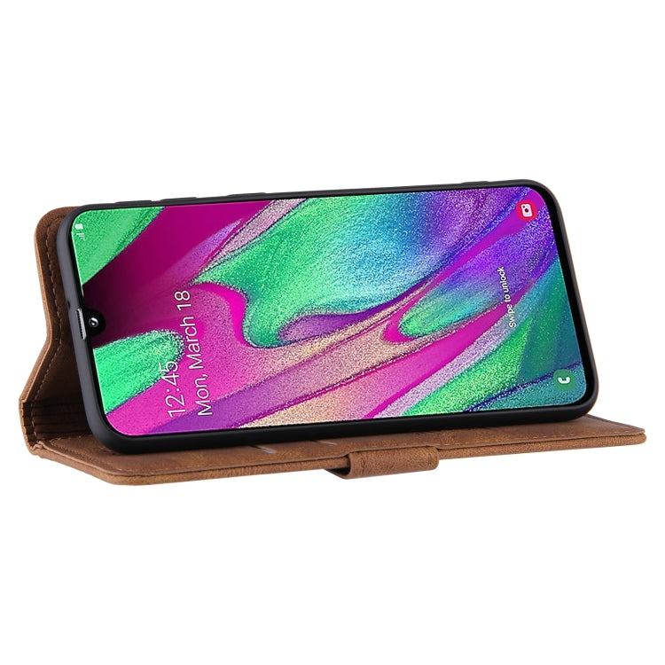 For Samsung Galaxy A40 Reverse Buckle Horizontal Flip PU Leather Case with Holder & Card Slot & Wallet
