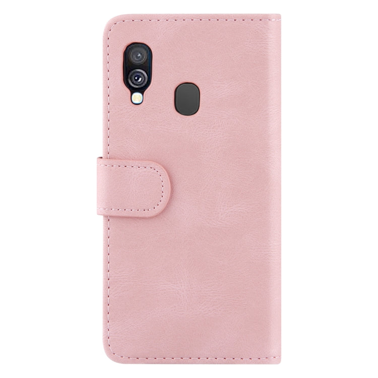 For Samsung Galaxy A40 Reverse Buckle Horizontal Flip PU Leather Case with Holder & Card Slot & Wallet