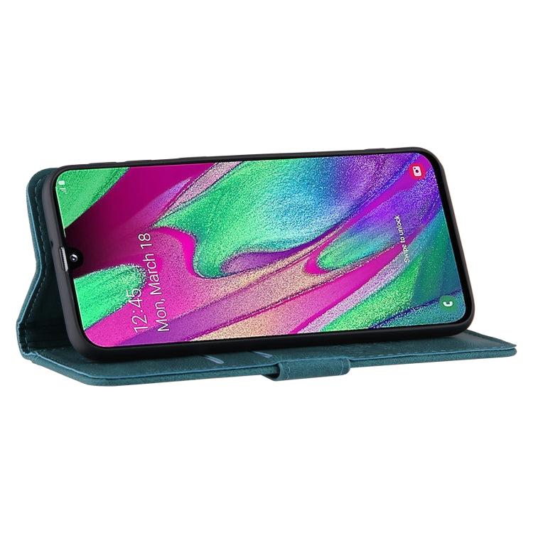 For Samsung Galaxy A40 Reverse Buckle Horizontal Flip PU Leather Case with Holder & Card Slot & Wallet