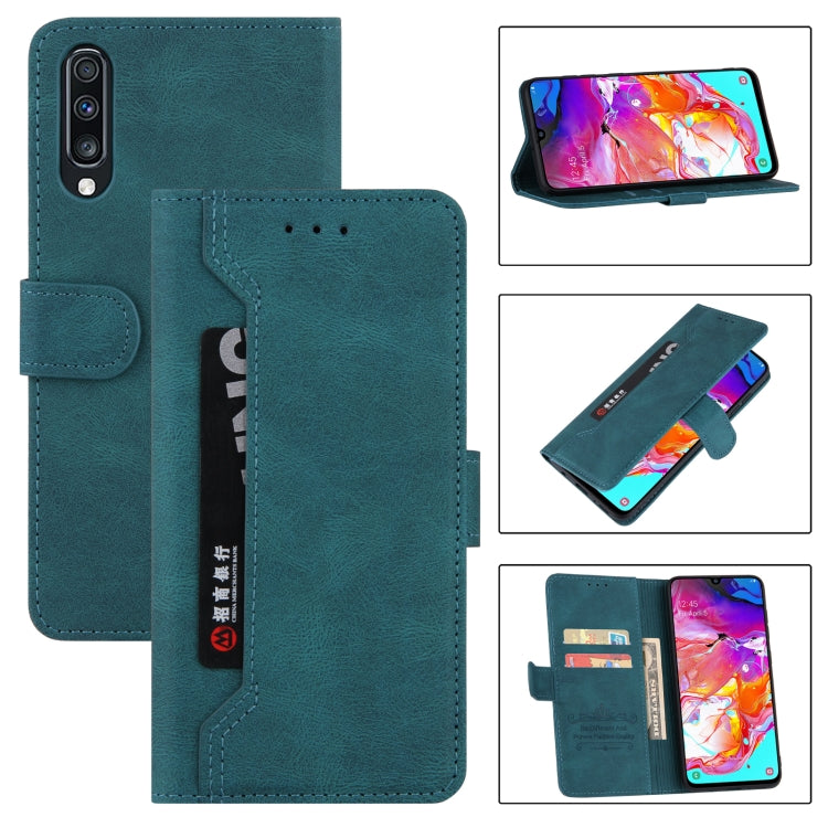 For Samsung Galaxy A50 Reverse Buckle Horizontal Flip PU Leather Case with Holder & Card Slot & Wallet