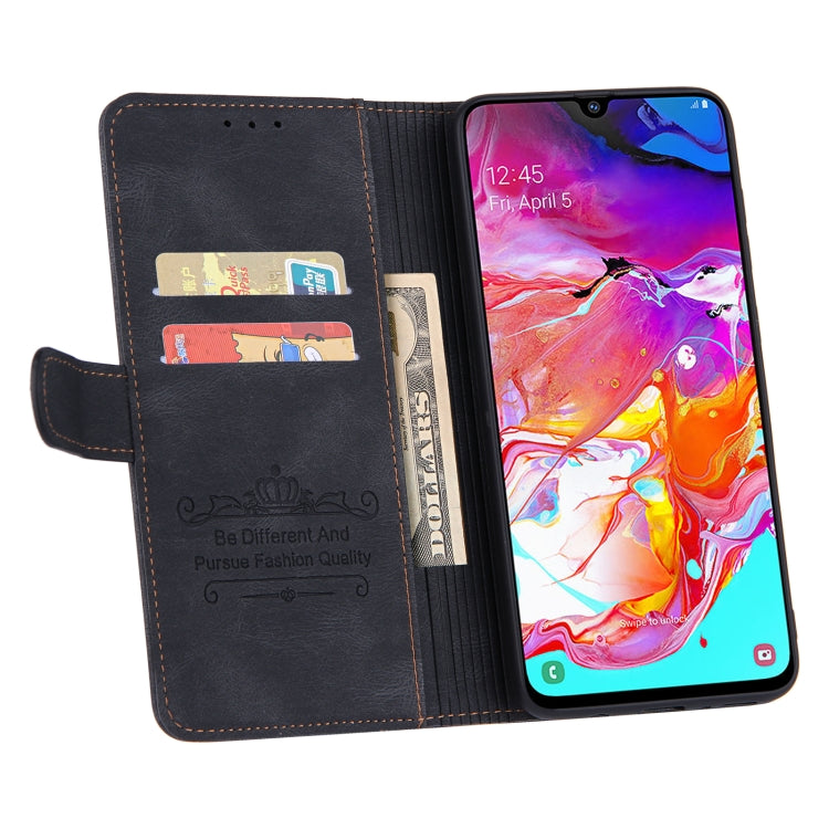 For Samsung Galaxy A70 Reverse Buckle Horizontal Flip PU Leather Case with Holder & Card Slot & Wallet