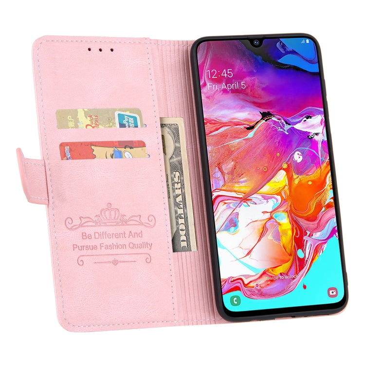 For Samsung Galaxy A70 Reverse Buckle Horizontal Flip PU Leather Case with Holder & Card Slot & Wallet