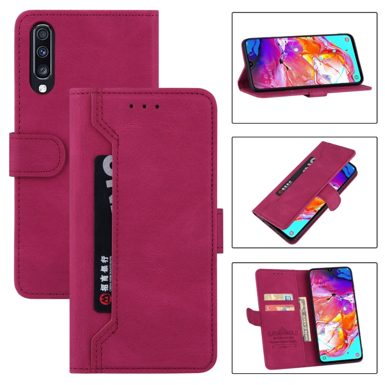 For Samsung Galaxy A70 Reverse Buckle Horizontal Flip PU Leather Case with Holder & Card Slot & Wallet