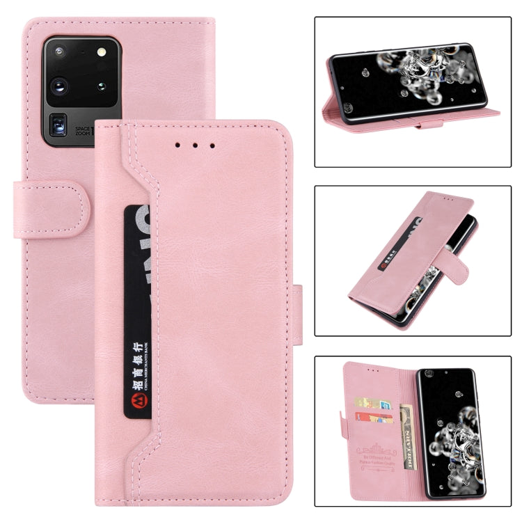 For Samsung Galaxy S20 Ultra Reverse Buckle Horizontal Flip PU Leather Case with Holder & Card Slot & Wallet