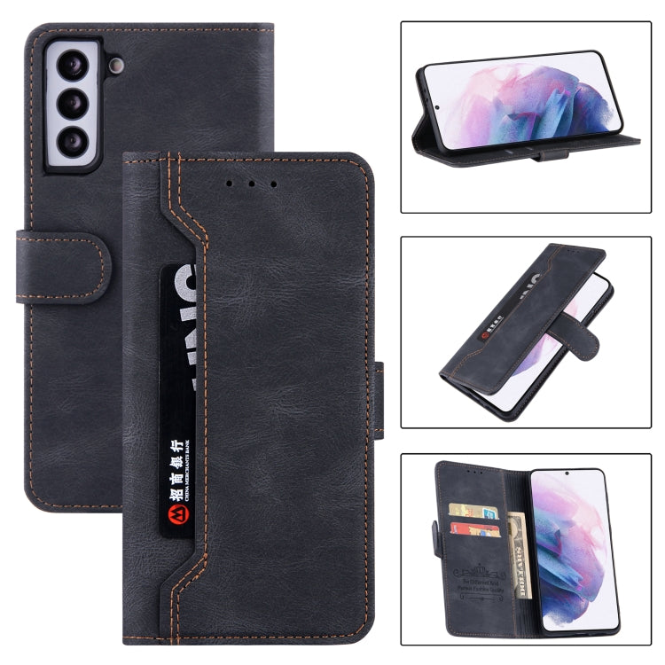 For Samsung Galaxy S21+ 5G Reverse Buckle Horizontal Flip PU Leather Case with Holder & Card Slot & Wallet