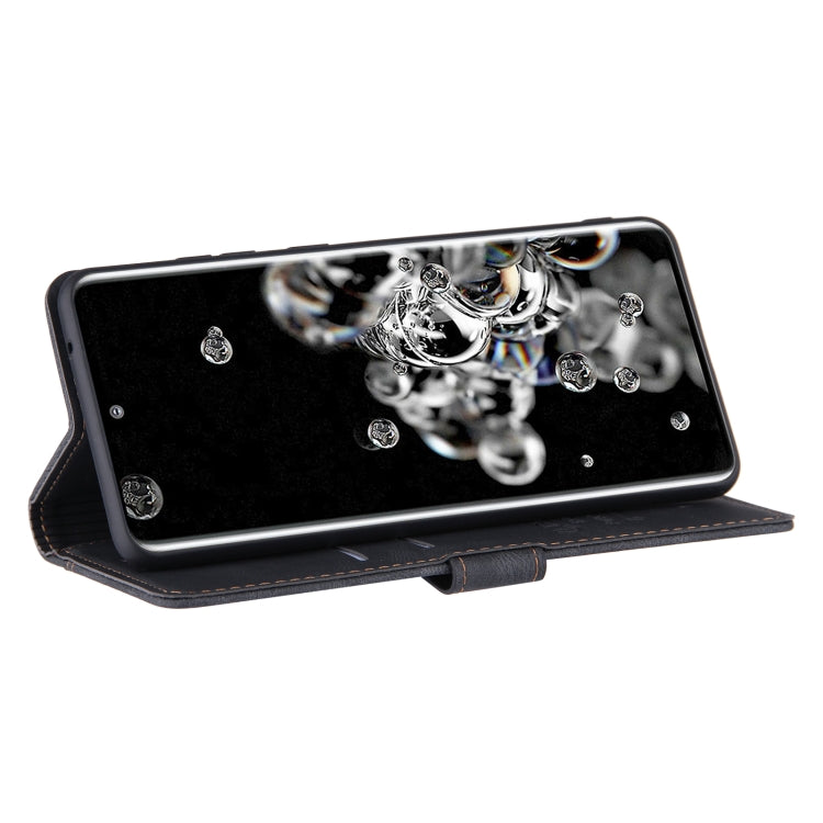 For Samsung Galaxy S21 Ultra 5G Reverse Buckle Horizontal Flip PU Leather Case with Holder & Card Slot & Wallet