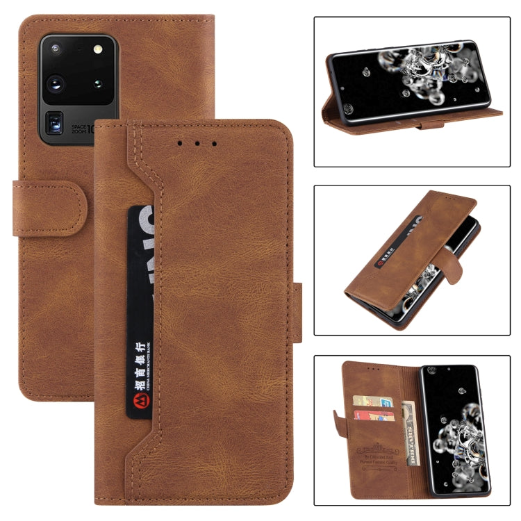 For Samsung Galaxy S21 Ultra 5G Reverse Buckle Horizontal Flip PU Leather Case with Holder & Card Slot & Wallet
