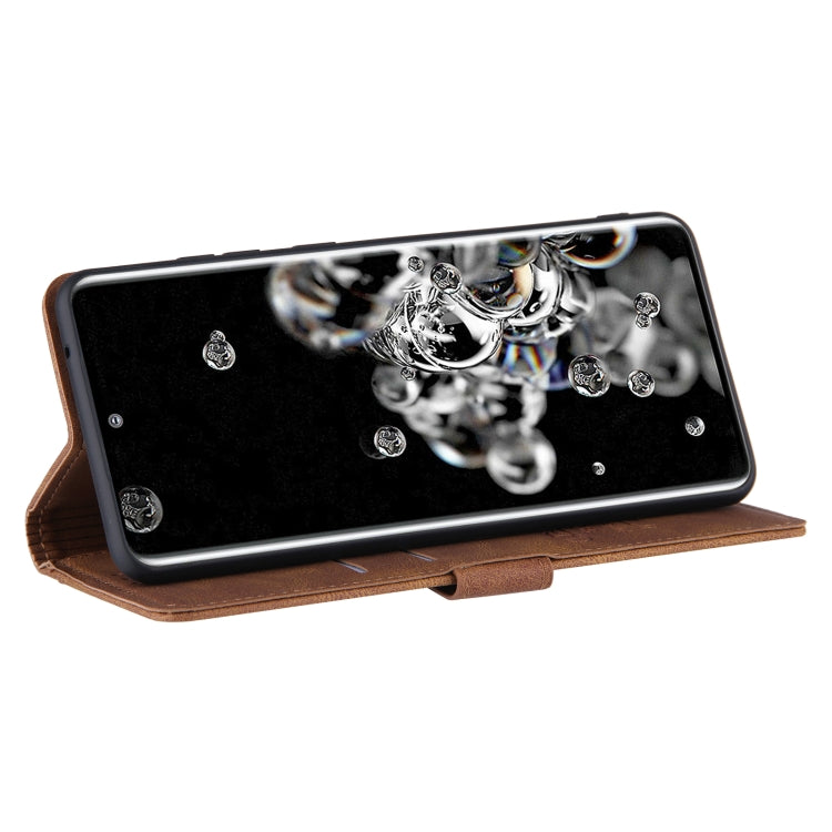 For Samsung Galaxy S21 Ultra 5G Reverse Buckle Horizontal Flip PU Leather Case with Holder & Card Slot & Wallet