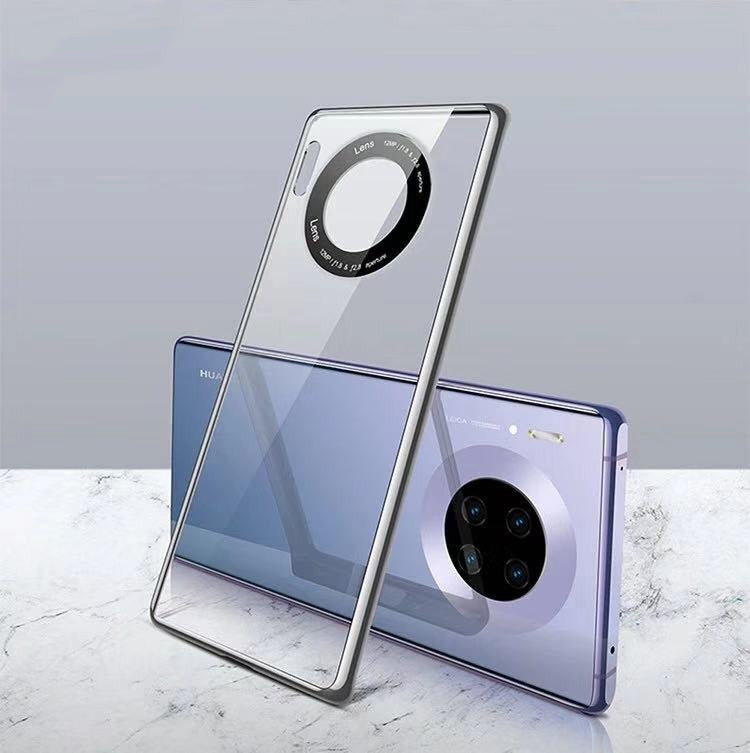 For Huawei Mate 30 Electroplated PC Glass Protective Case