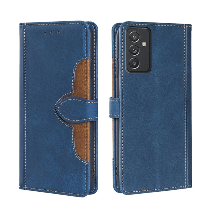 For Samsung Galaxy A82 5G / Quantum 2 Skin Feel Straw Hat Magnetic Buckle Horizontal Flip PU Leather Case with Holder & Card Slots & Wallet
