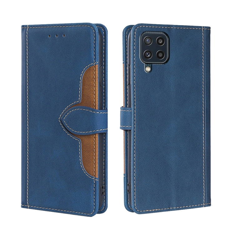 For Samsung Galaxy M32 Global Skin Feel Straw Hat Magnetic Buckle Horizontal Flip PU Leather Case with Holder & Card Slots & Wallet