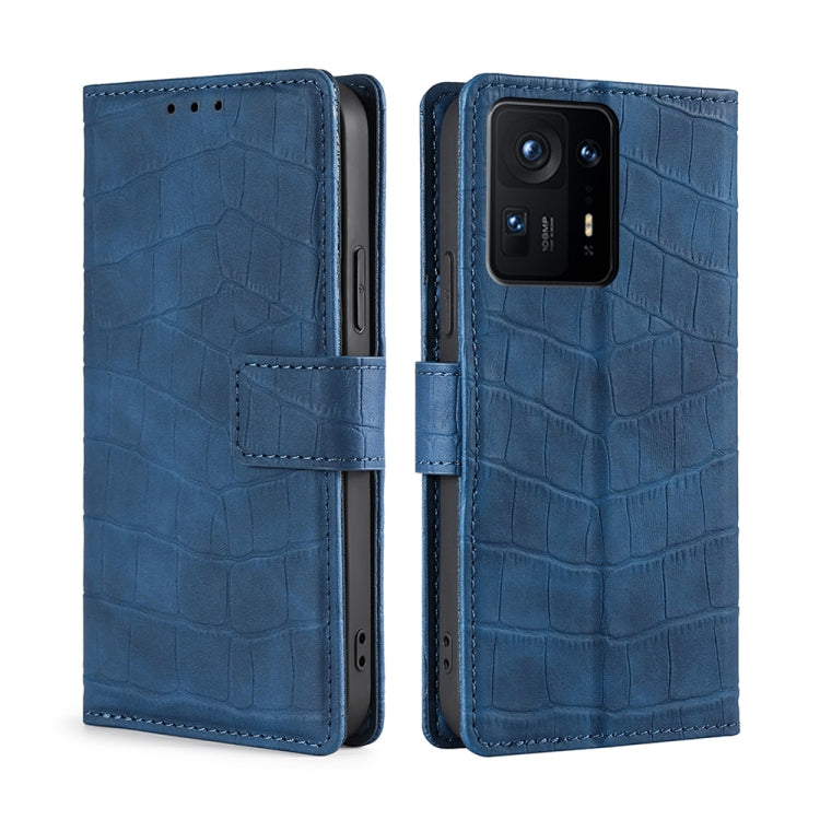 For Xiaomi Mi Mix 4 Skin Feel Crocodile Texture Magnetic Clasp Horizontal Flip PU Leather Case with Holder & Card Slots & Wallet