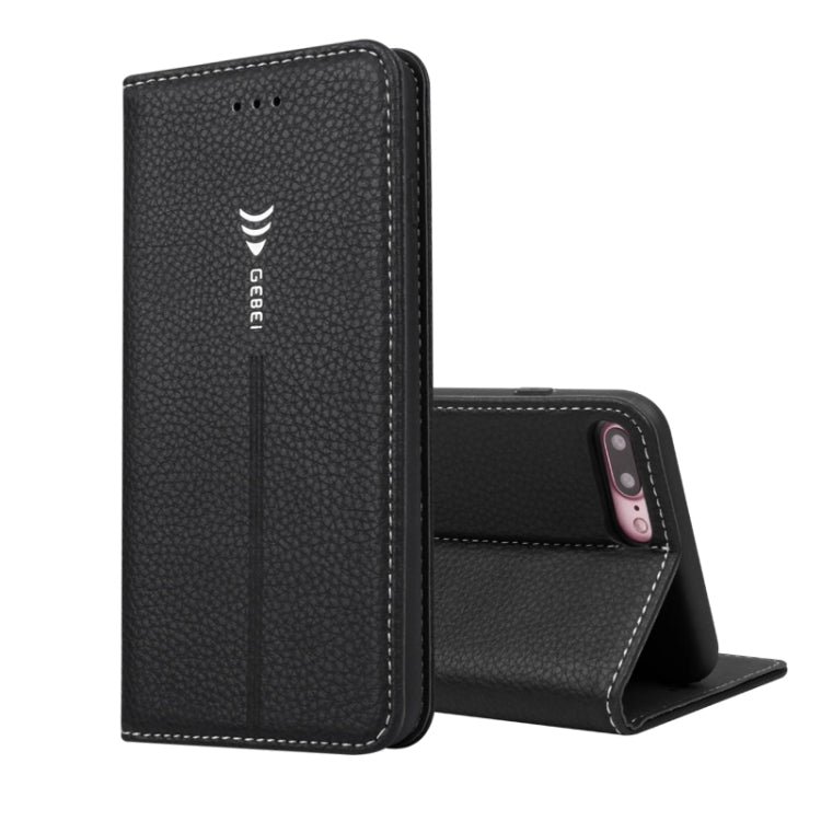 For iPhone 8 Plus & 7 Plus GEBEI PU+TPU Horizontal Flip Protective Case with Holder & Card Slots
