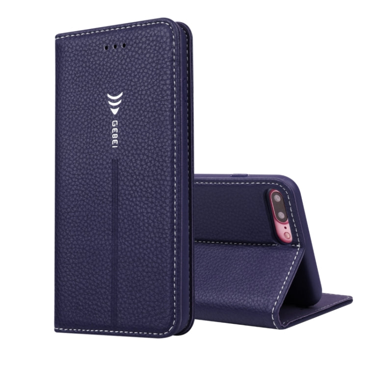 For iPhone 8 Plus & 7 Plus GEBEI PU+TPU Horizontal Flip Protective Case with Holder & Card Slots