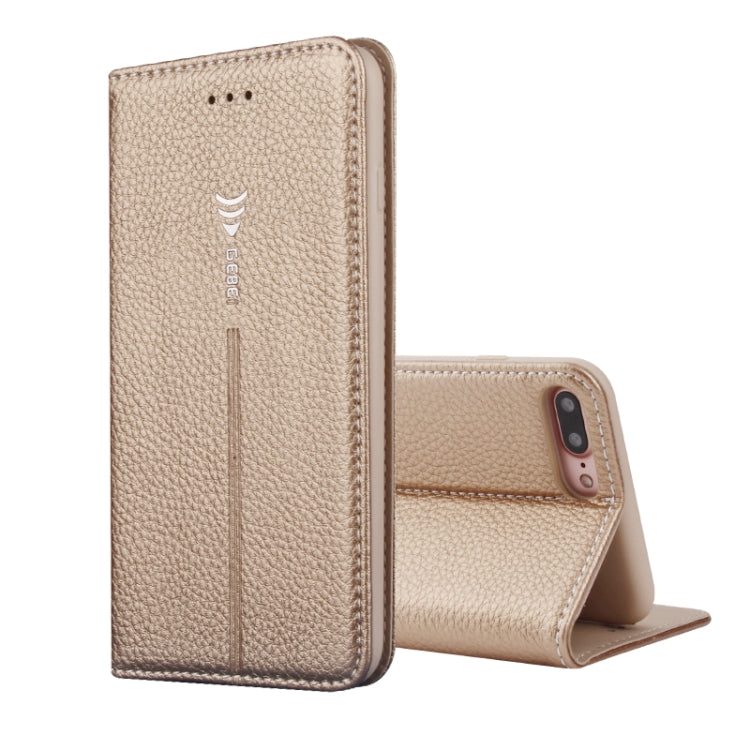 For iPhone 8 Plus & 7 Plus GEBEI PU+TPU Horizontal Flip Protective Case with Holder & Card Slots