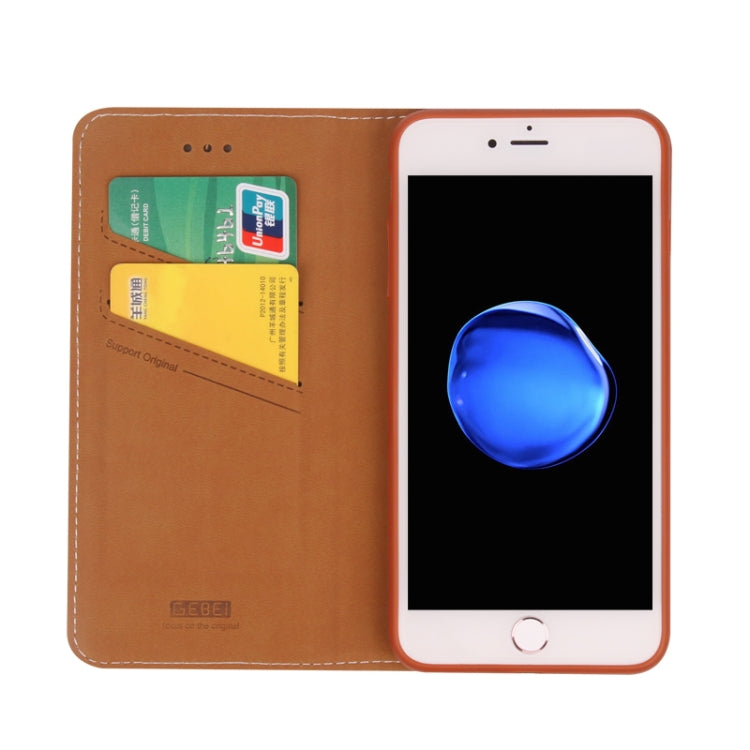 For iPhone 8 Plus & 7 Plus GEBEI PU+TPU Horizontal Flip Protective Case with Holder & Card Slots
