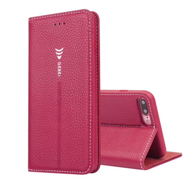 For iPhone 8 Plus & 7 Plus GEBEI PU+TPU Horizontal Flip Protective Case with Holder & Card Slots