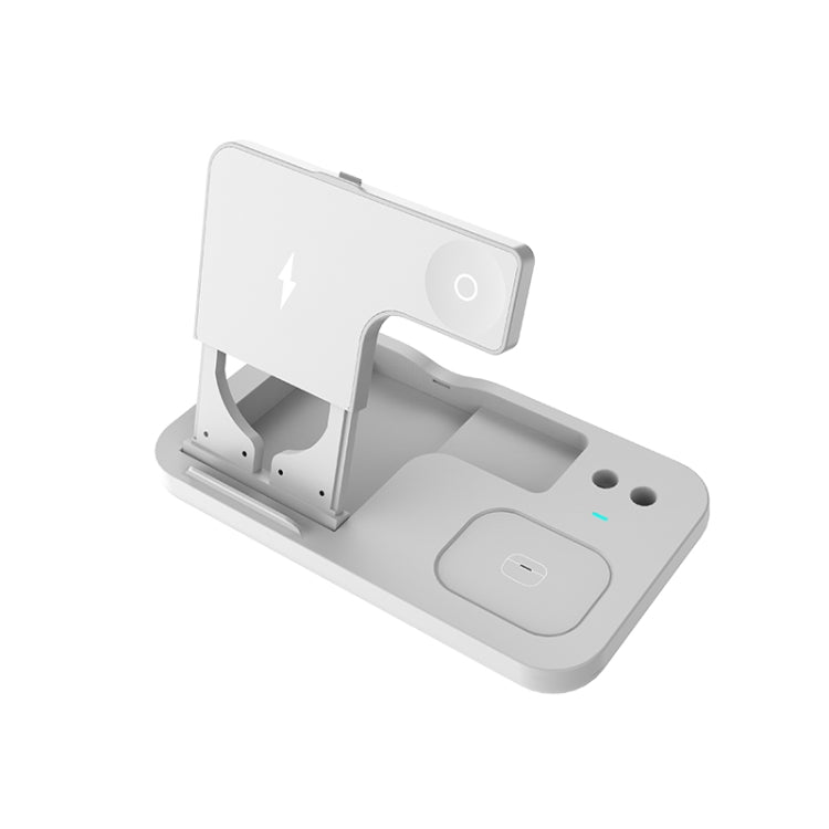 0W01 4 in 1 Multi-function Foldable Fast Charging Wireless Charger Stand for iPhone & Apple Pencil & iWatch & AirPods