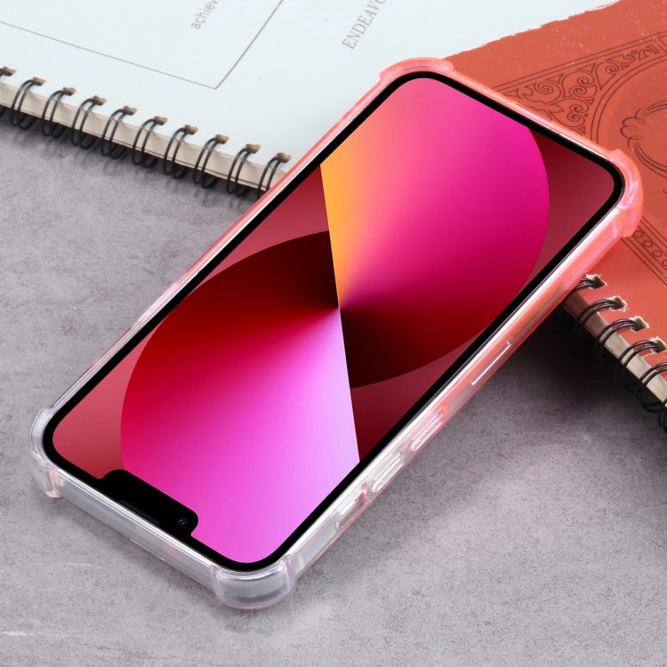 For iPhone 13 Gradient Anti-fall Mobile Phone Protective Case with Card Holder