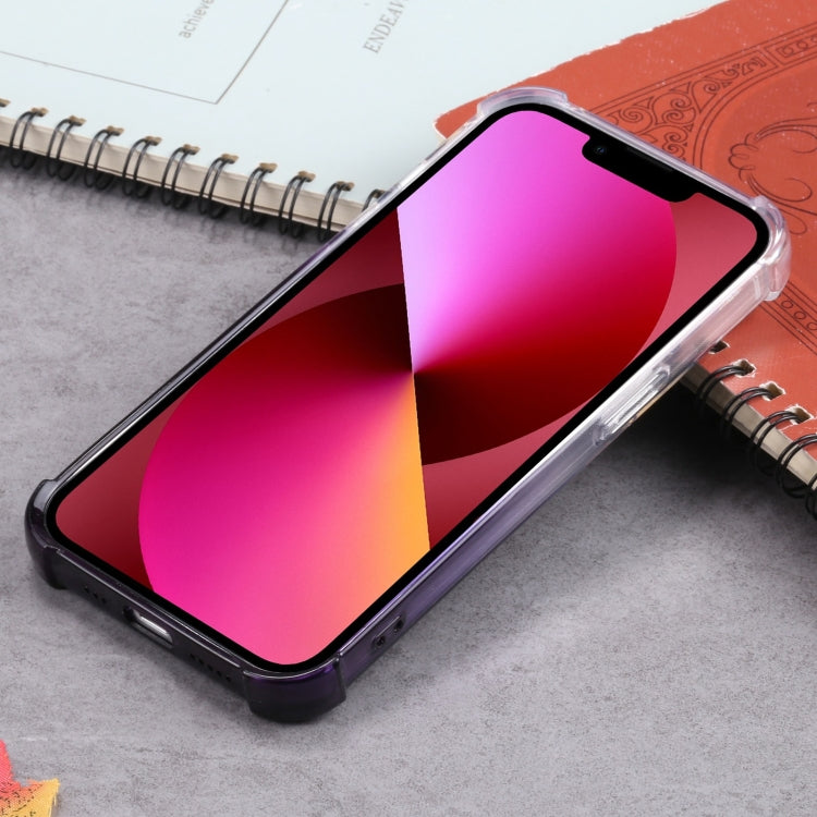 For iPhone 13 Gradient Anti-fall Mobile Phone Protective Case with Card Holder