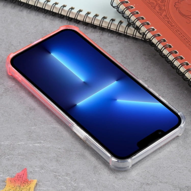 For iPhone 13 Pro Gradient Anti-fall Mobile Phone Protective Case with Card Holder