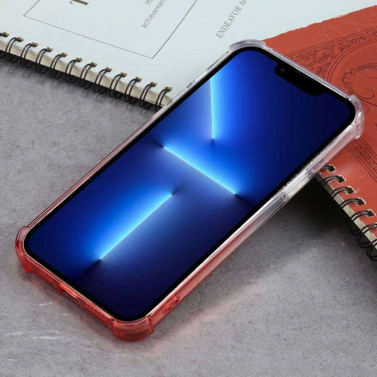 For iPhone 13 Pro Gradient Anti-fall Mobile Phone Protective Case with Card Holder