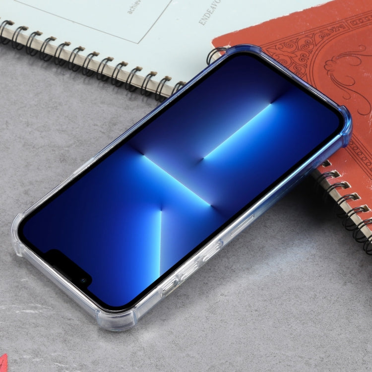 For iPhone 13 Pro Gradient Anti-fall Mobile Phone Protective Case with Card Holder