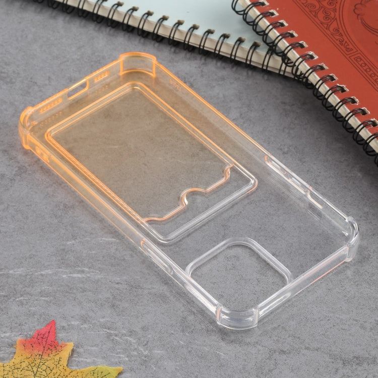 For iPhone 13 Pro Max Gradient Anti-fall Mobile Phone Protective Case with Card Holder