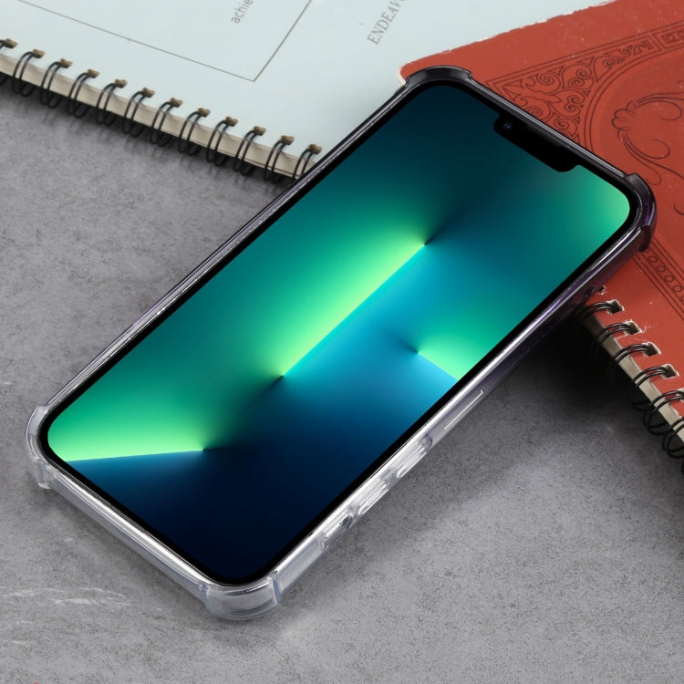 For iPhone 13 Pro Max Gradient Anti-fall Mobile Phone Protective Case with Card Holder