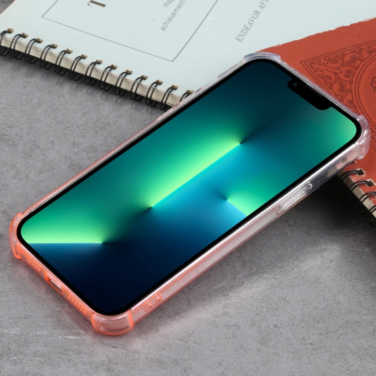 For iPhone 13 Pro Max Gradient Anti-fall Mobile Phone Protective Case with Card Holder