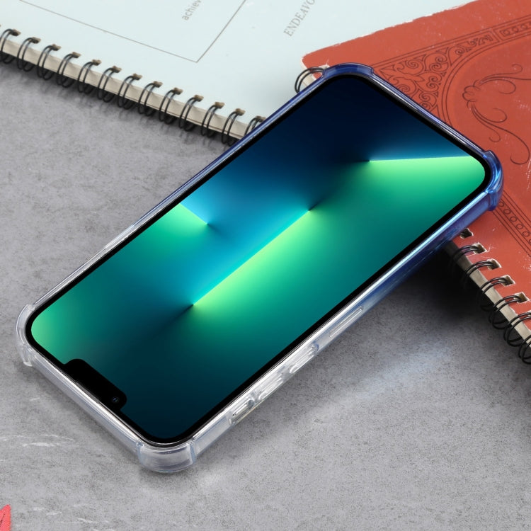 For iPhone 13 Pro Max Gradient Anti-fall Mobile Phone Protective Case with Card Holder