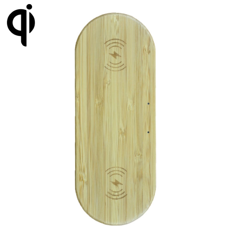 2 In 1 Multi-function Wood Wireless Charging Wireless Charger for iPhone & iWatch & AirPods