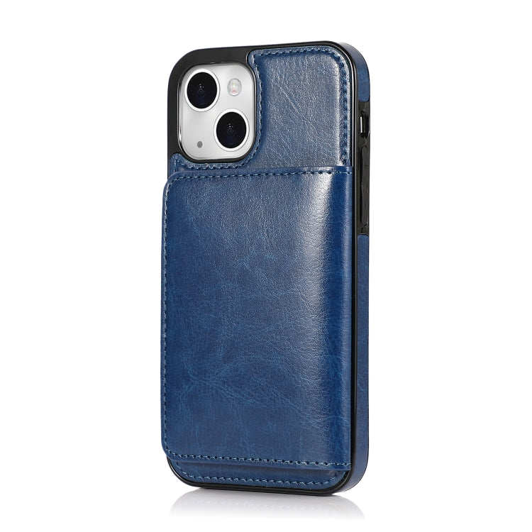 For iPhone 13 Shockproof PU + TPU Protective Case with Card Slots & Holder