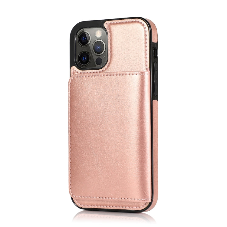 For iPhone 13 Pro Max Shockproof PU + TPU Protective Case with Card Slots & Holder