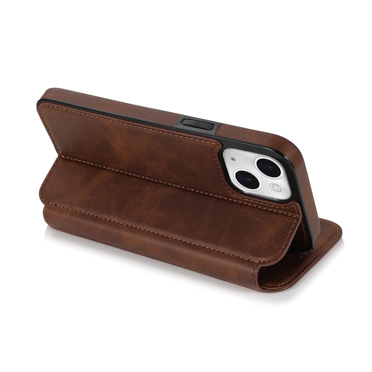 For iPhone 13 mini Strong Magnetic Closure PU + TPU Leather Case with Card Slots & Holder