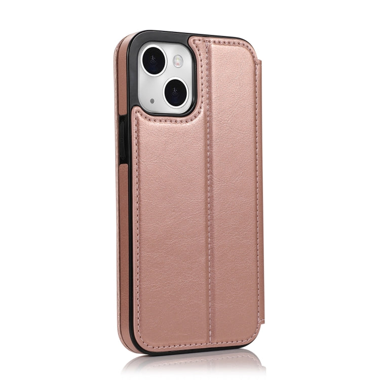For iPhone 13 mini Strong Magnetic Closure PU + TPU Leather Case with Card Slots & Holder