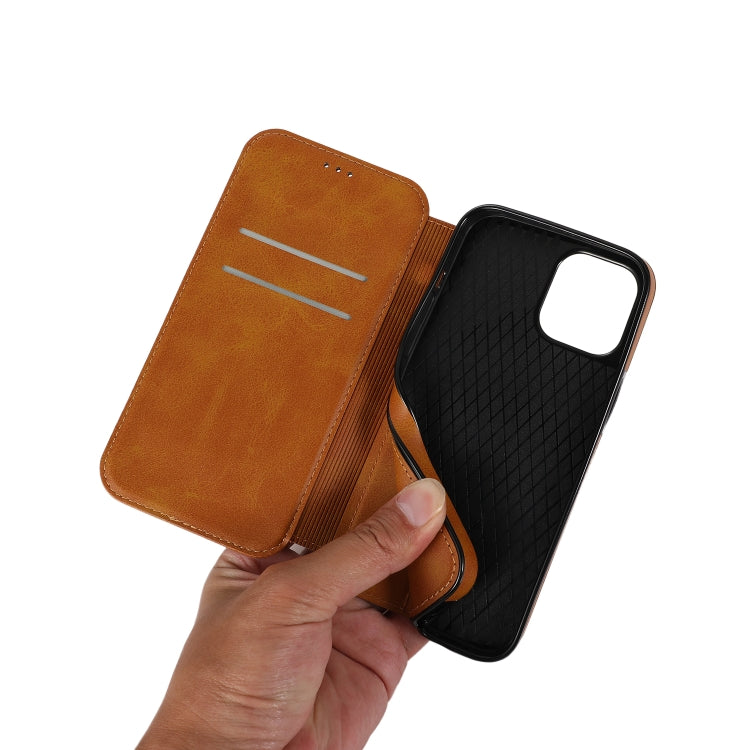 For iPhone 13 mini Strong Magnetic Closure PU + TPU Leather Case with Card Slots & Holder