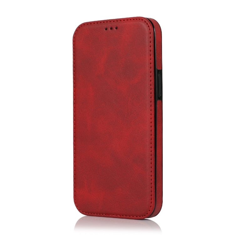 For iPhone 13 mini Strong Magnetic Closure PU + TPU Leather Case with Card Slots & Holder