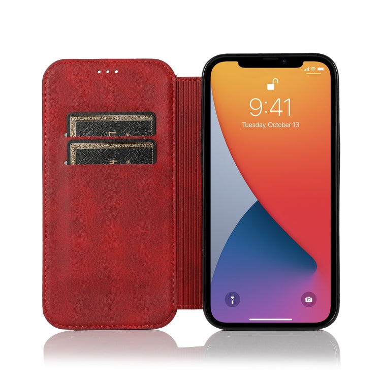 For iPhone 13 mini Strong Magnetic Closure PU + TPU Leather Case with Card Slots & Holder